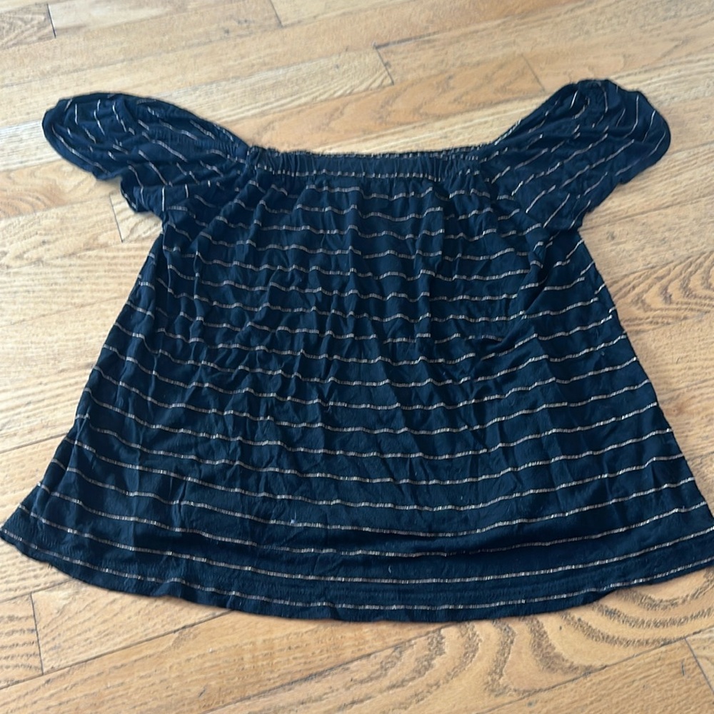 Twik Black and Gold Top